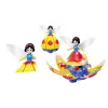 Colorful princess toys with wings, rotating skirts, electric lights, music, magic dance, electric Barbie doll toys Item Picture